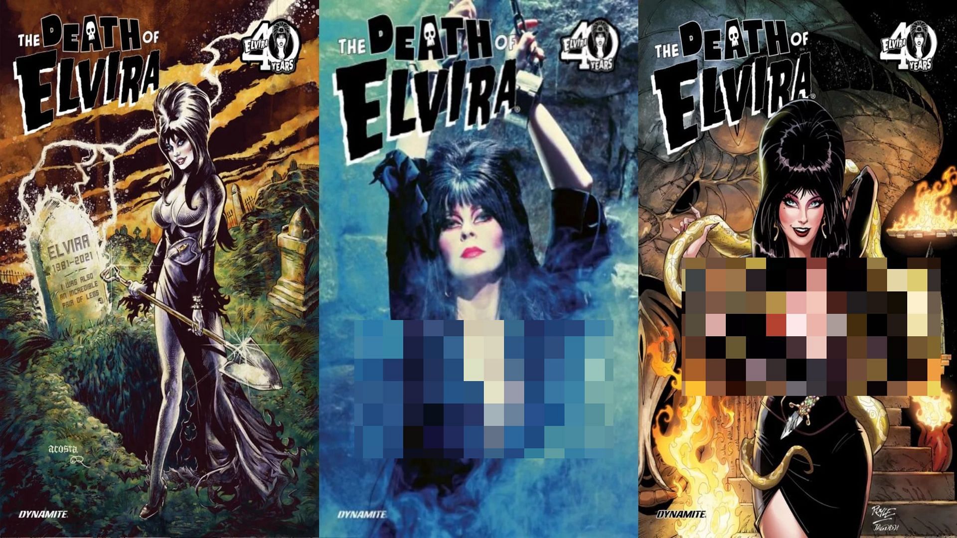 The Death of Elvira covers (Image via Dynamite Comics)