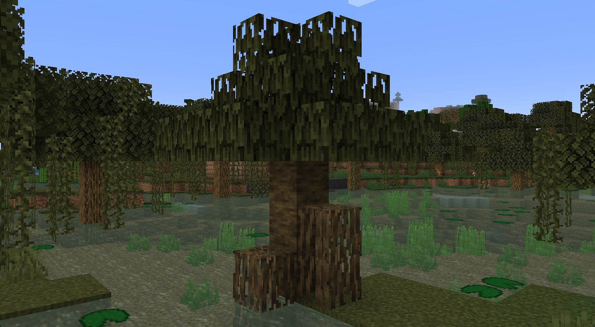 Custom mangrove tree made by a player showing all the blocks (Image via Mojang)