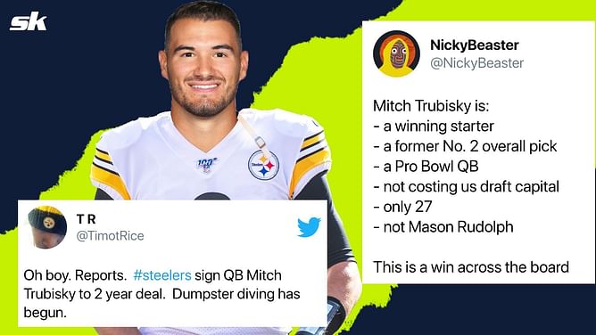 "Dumpster diving has begun" - Steelers fans have mixed reactions to Mitch Trubisky signing