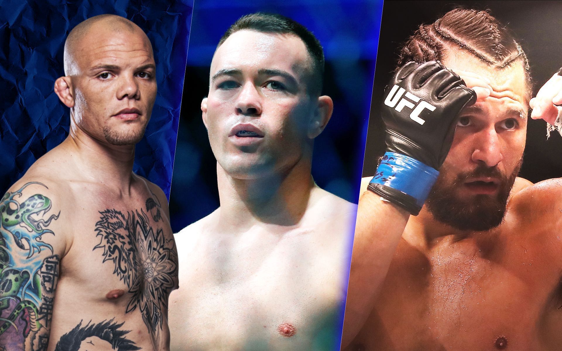 Anthony Smith (Left) previews the fight between Colby Covington (Center) and Jorge Masvidal (Right) (Image courtesy of Getty and ufc.com)