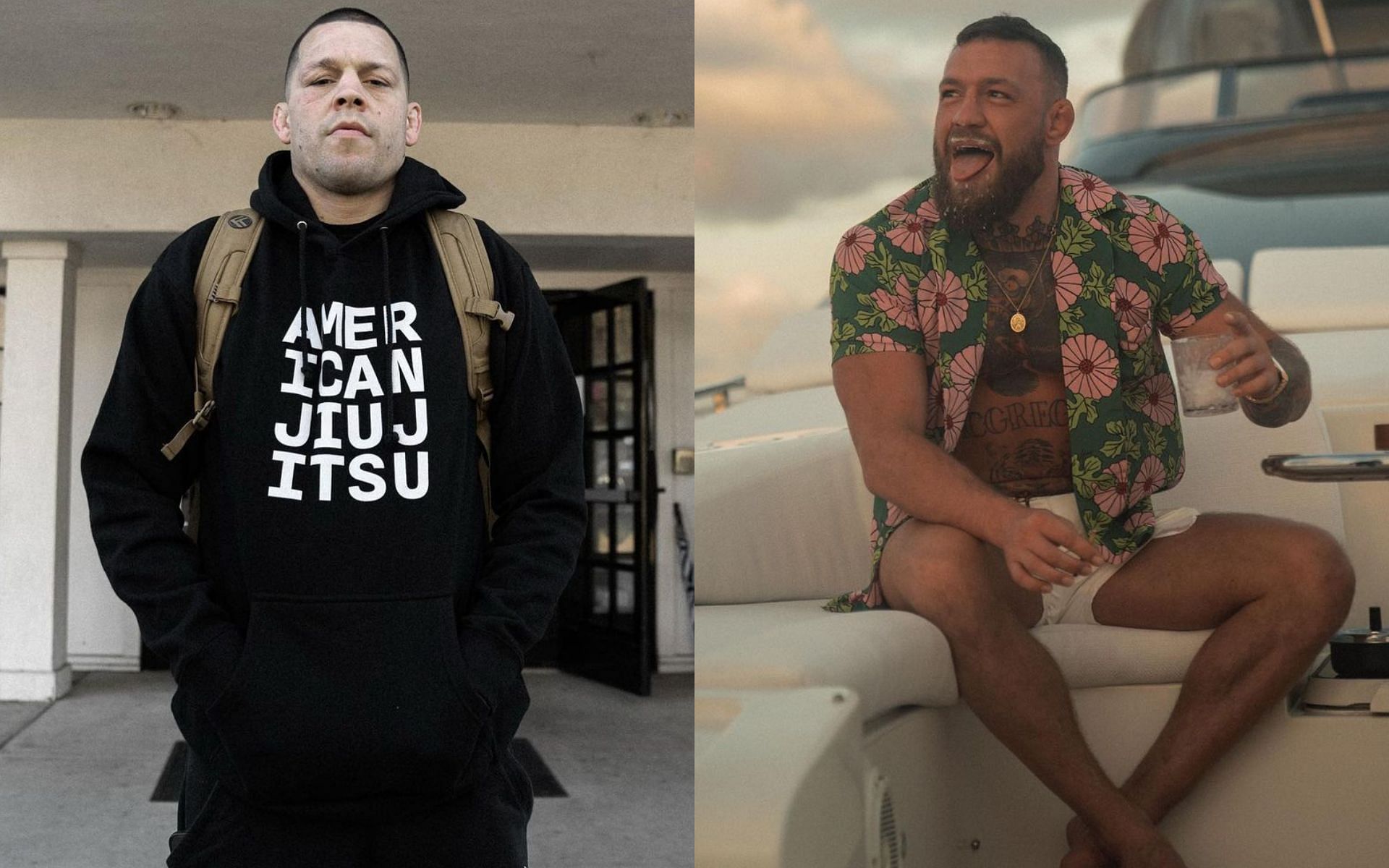 Nate Diaz (L) and Conor McGregor (R) via Instagram @natediaz209 and @thenotoriousmma