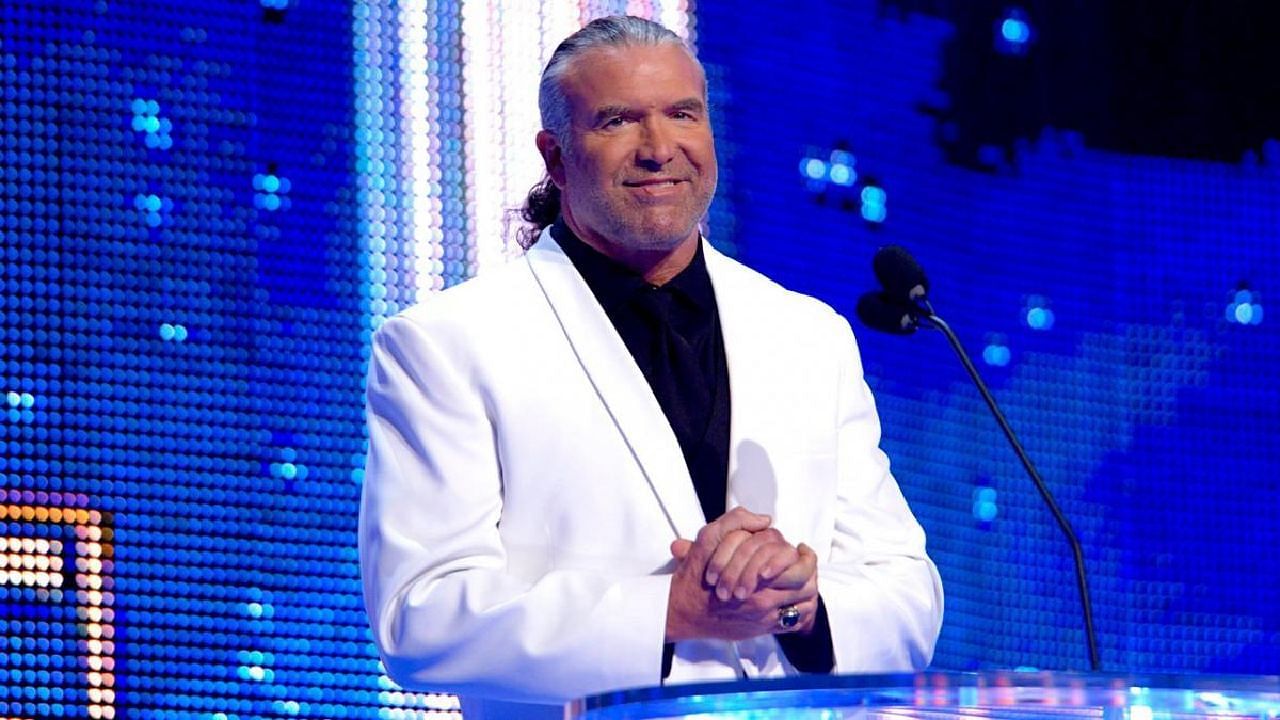 Scott Hall during his Hall of Fame induction