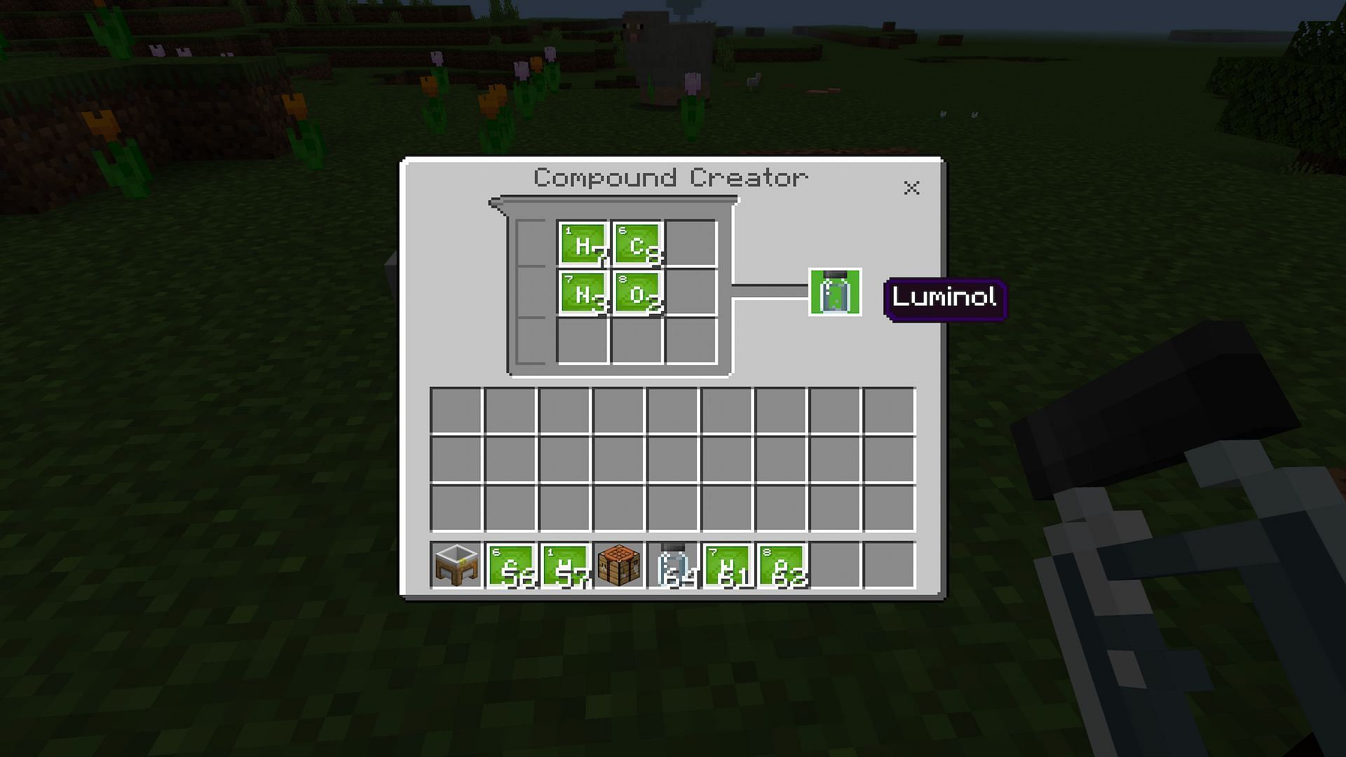 For the next step in the process, players will need to craft some Luminol, luckily, they only need 1 (Image via Minecraft)