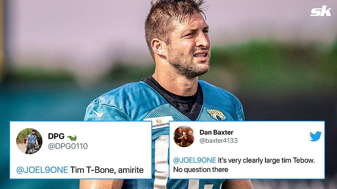 "Tim T-Bone, amirite?" - NFL fans share a laugh over Jaguars O-linesman looking like a slightly bigger Tim Tebow