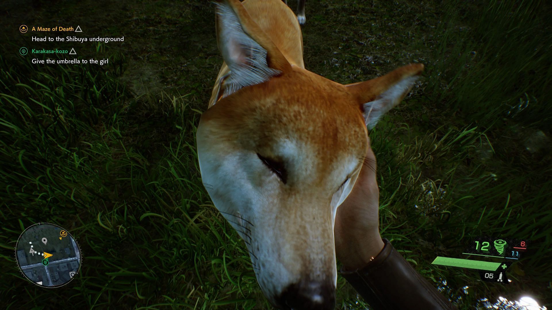 There are collectibles to find, and adorable dogs and cats to pet, another plus for Ghostwire: Tokyo (Image via Tango Gameworks)