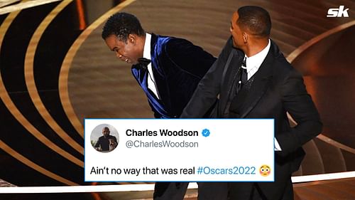 Will Smith slapping Chris Rock at the Oscars