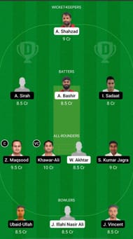 AZA vs DAT Dream11 Prediction - Oman D10 League