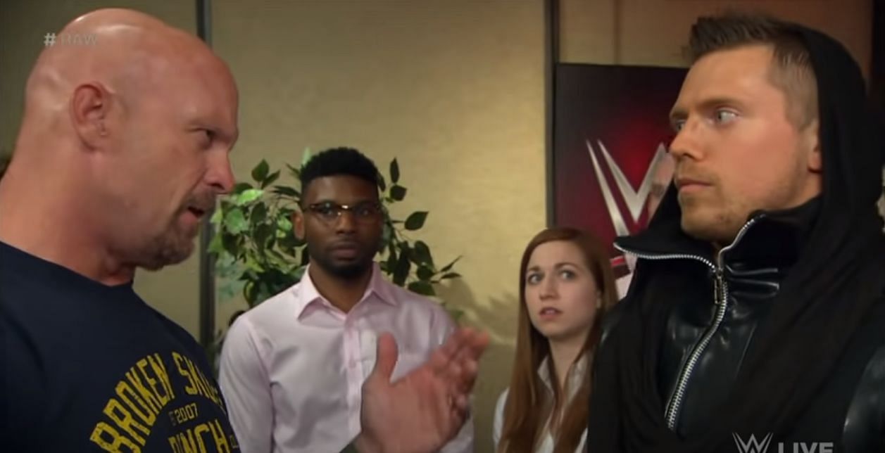 Stone Cold Steve Austin and The Miz on WWE RAW