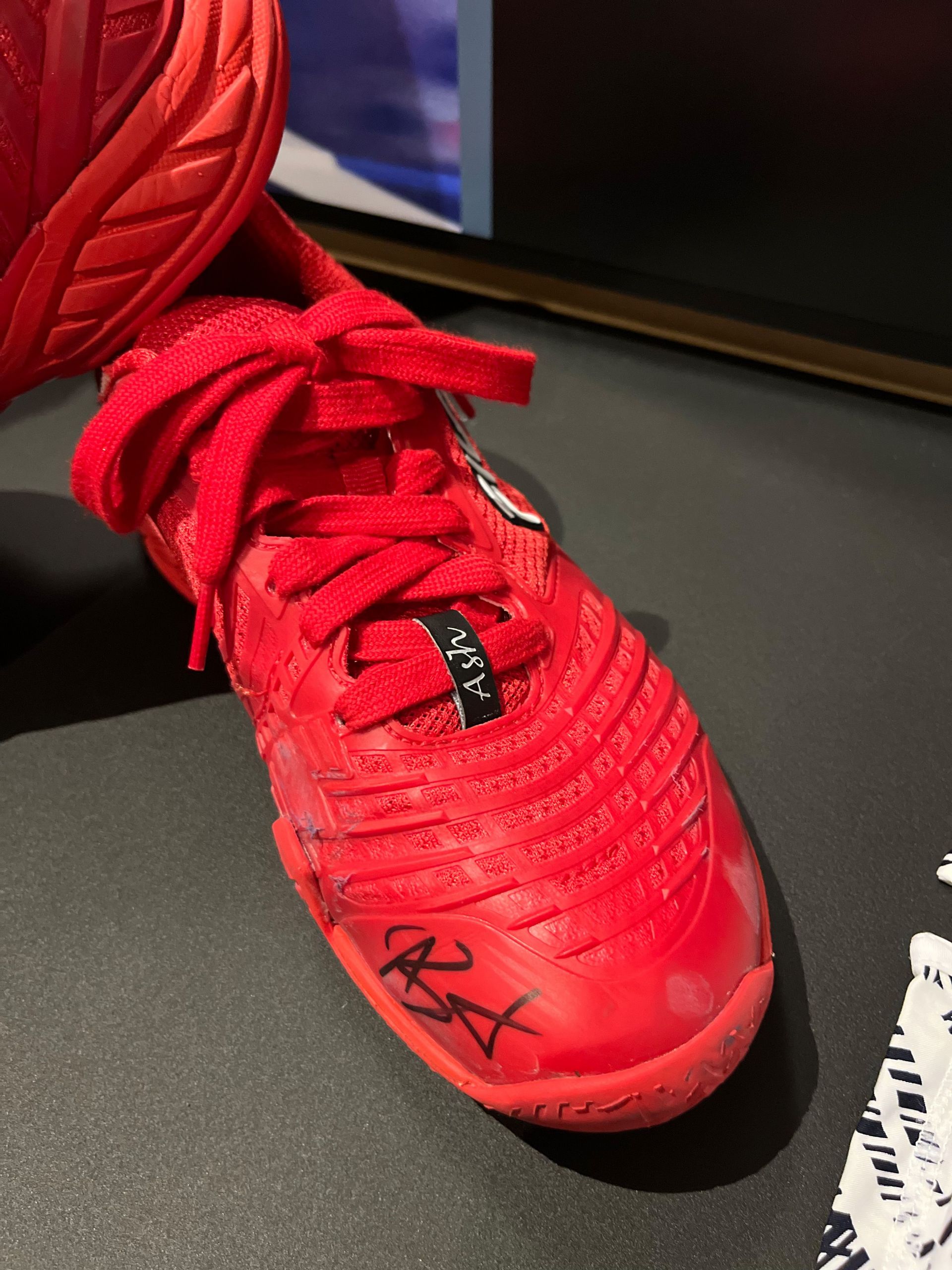 Ashleigh Barty's autographed shoes