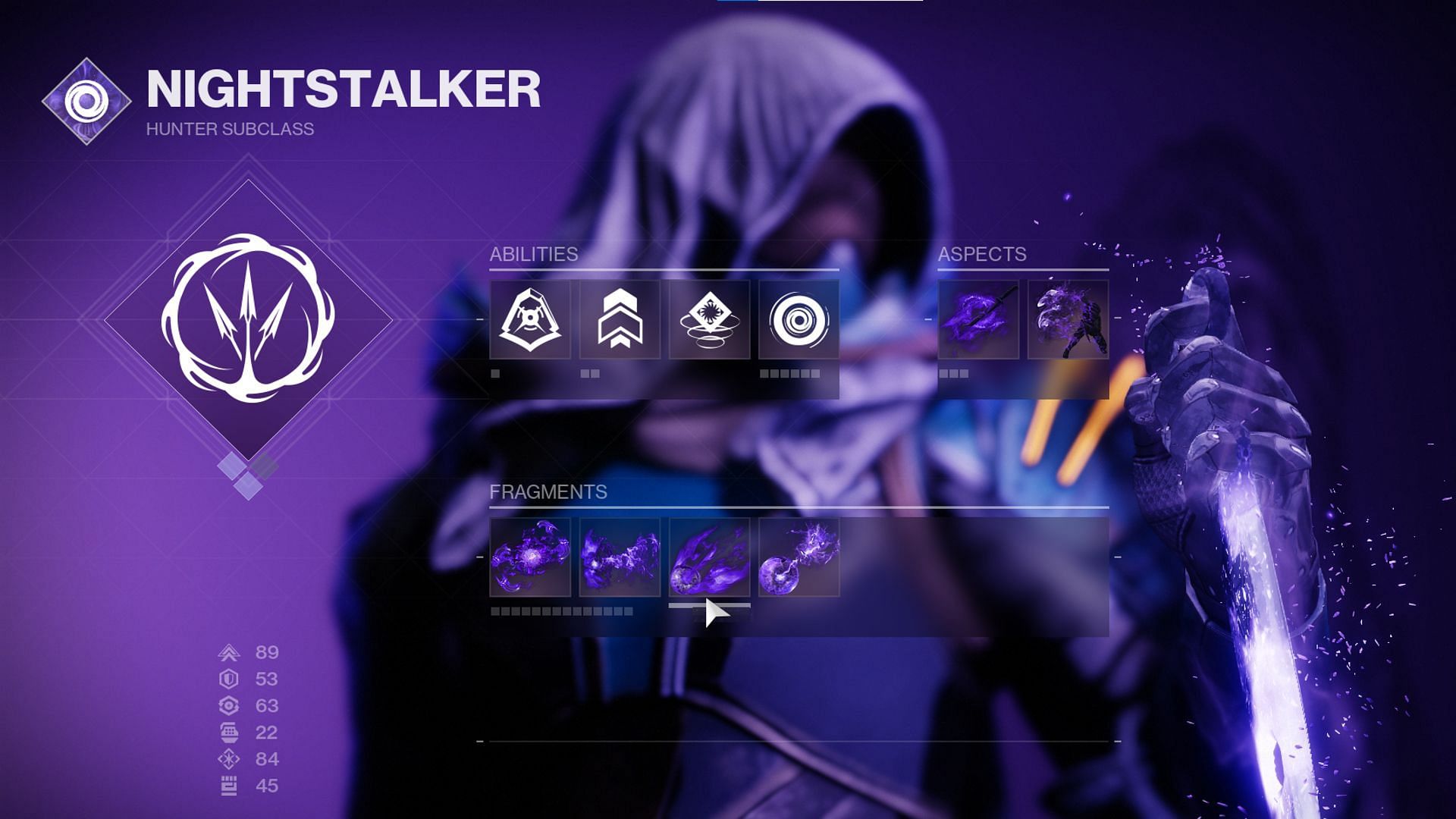 Nightstalker Void subclass of Hunter (Image via Bungie)