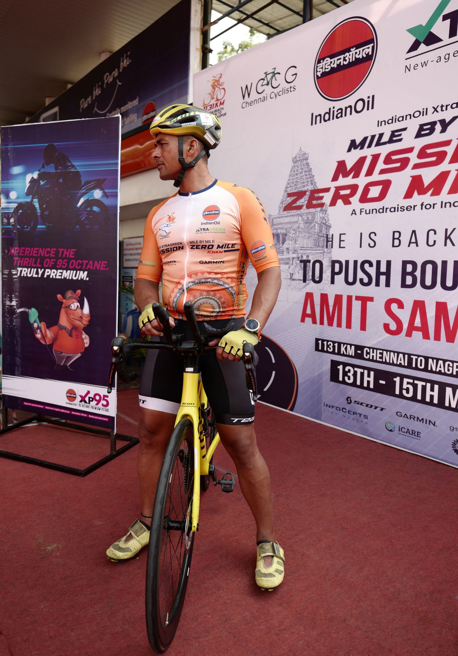 Amit Samarth will start at 10 pm on March 13 from Light House Marina Beach, Chennai, and is expected to reach Nagpur on March 15. (Pic credit: Team Samarth)
