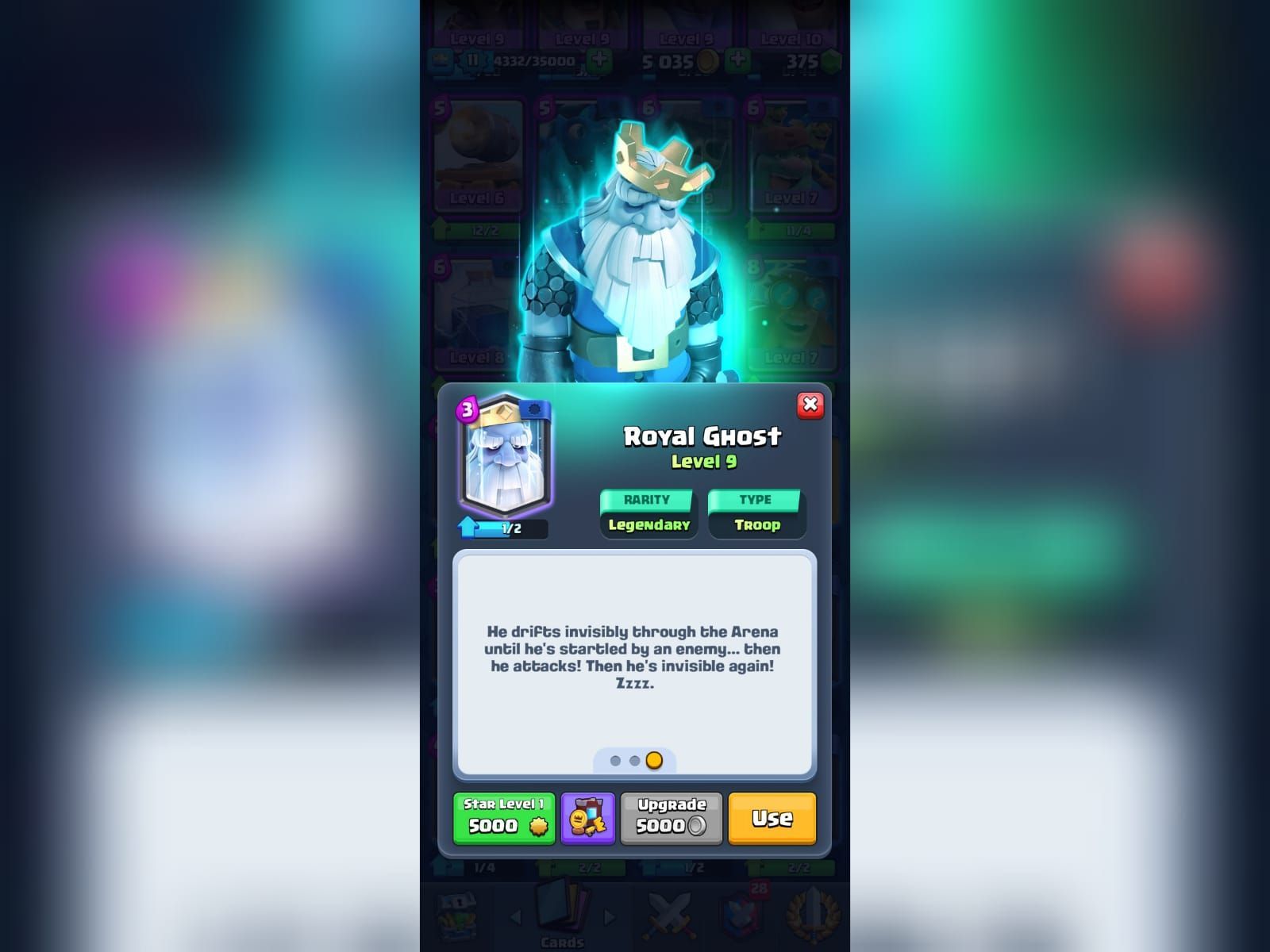 Royal Ghost in Clash Royale (Image via Sportskeeda)