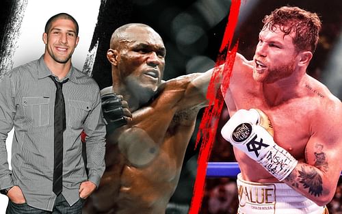 (left to right) Brendan Schaub, Canelo Alvarez and Kamaru Usman via Getty