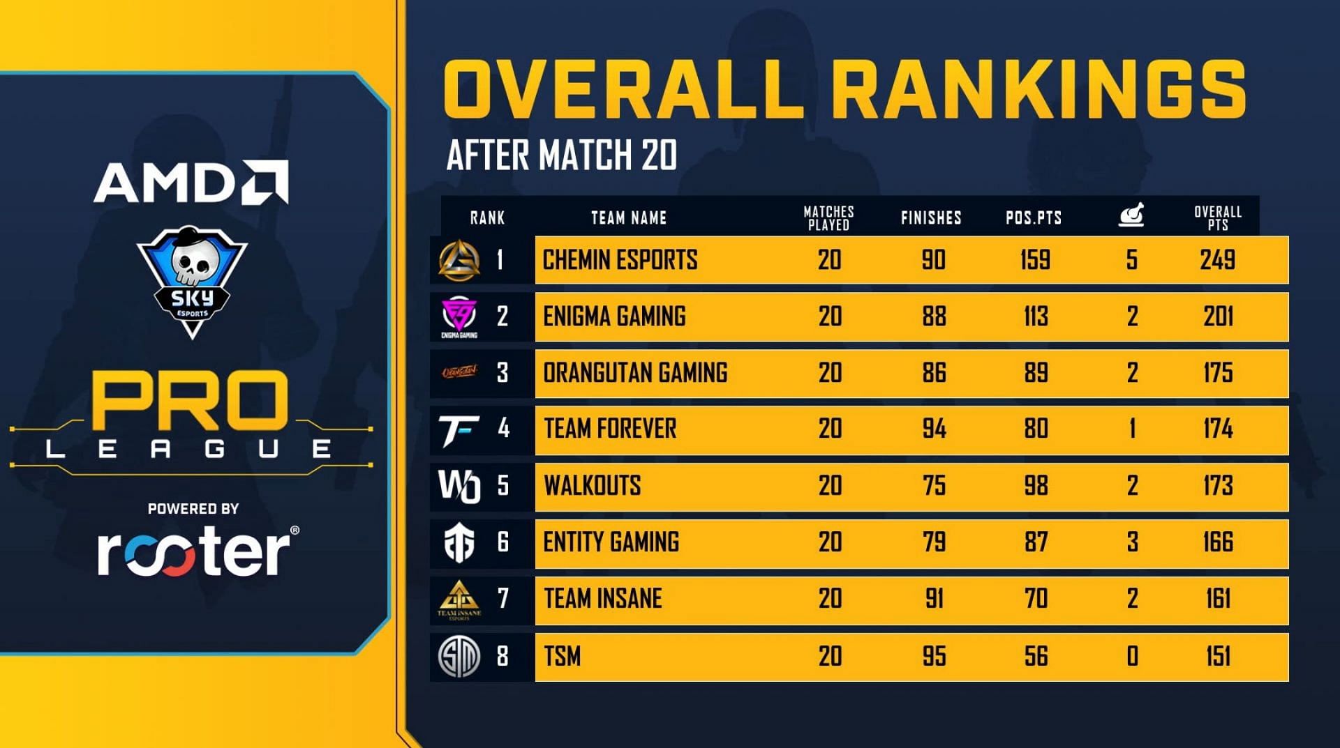 Team Forever finished fourth in Pro League finals (Image via Skyesports)