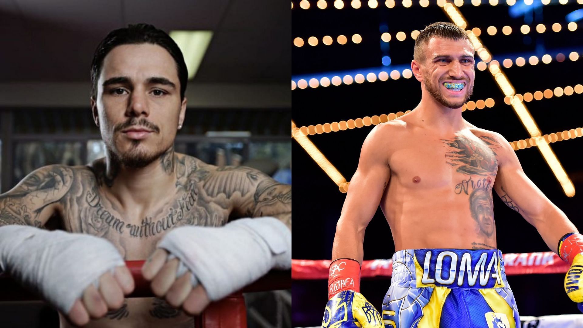 George Kambosos (left) and Vasyl Lomachenko (right)