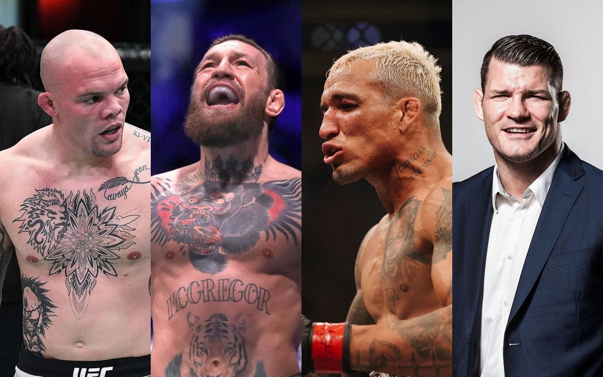 From L-R: Anthony Smith, Conor McGregor, Charles Oliveira, Michael Bisping