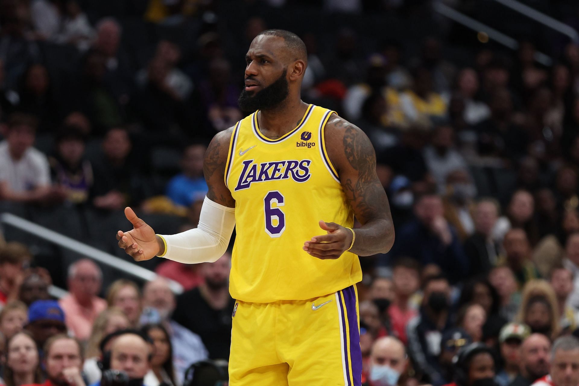 LeBron James of the LA Lakers is in his 19th season.