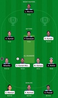 Dream11 Team for Bokaro Blossoms Women vs Ranchi Roses Women - Jharkhand Women’s T20 Trophy 2022.