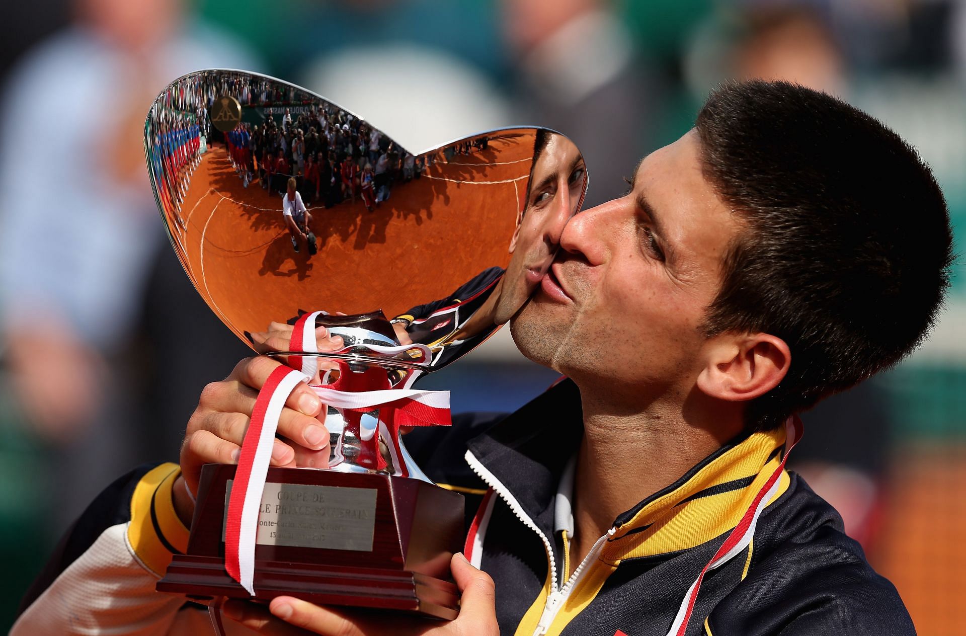 Novak Djokovic with the 2013 Monte Carlo Masters trophy