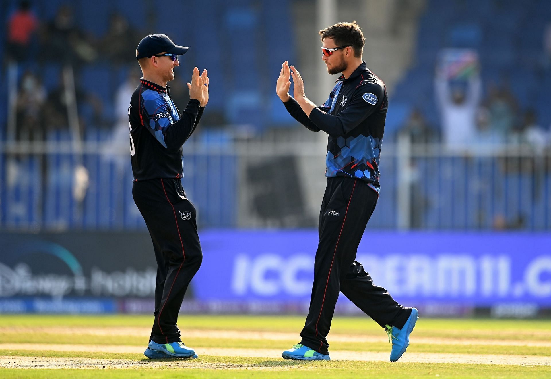 Namibian skipper Gerhard Erasmus in action