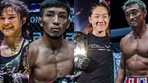 (From left to right) Stamp Fairtex, Yuya Wakamatsu, Angela Lee, Yoshihiro Akiyama [Photo Credits: ONE Championship]