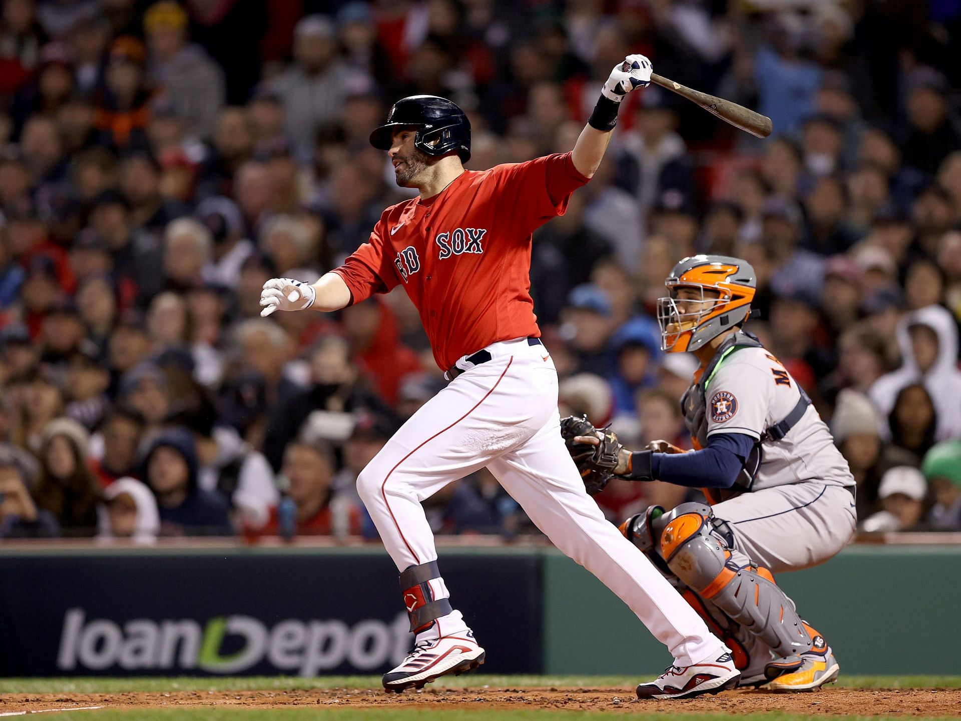 J.D. Martinez up to bat