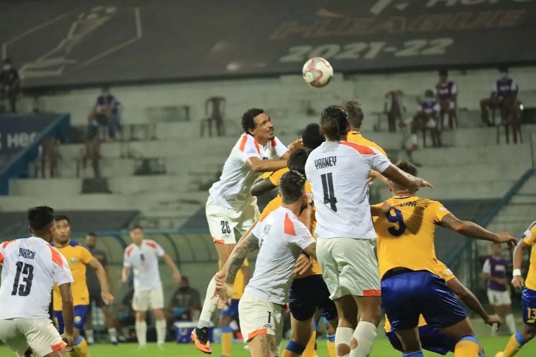 RoundGlass Punjab FC in action against Real Kashmir FC in the I-League (Image Courtesy: RoundGlass Punjab FC)