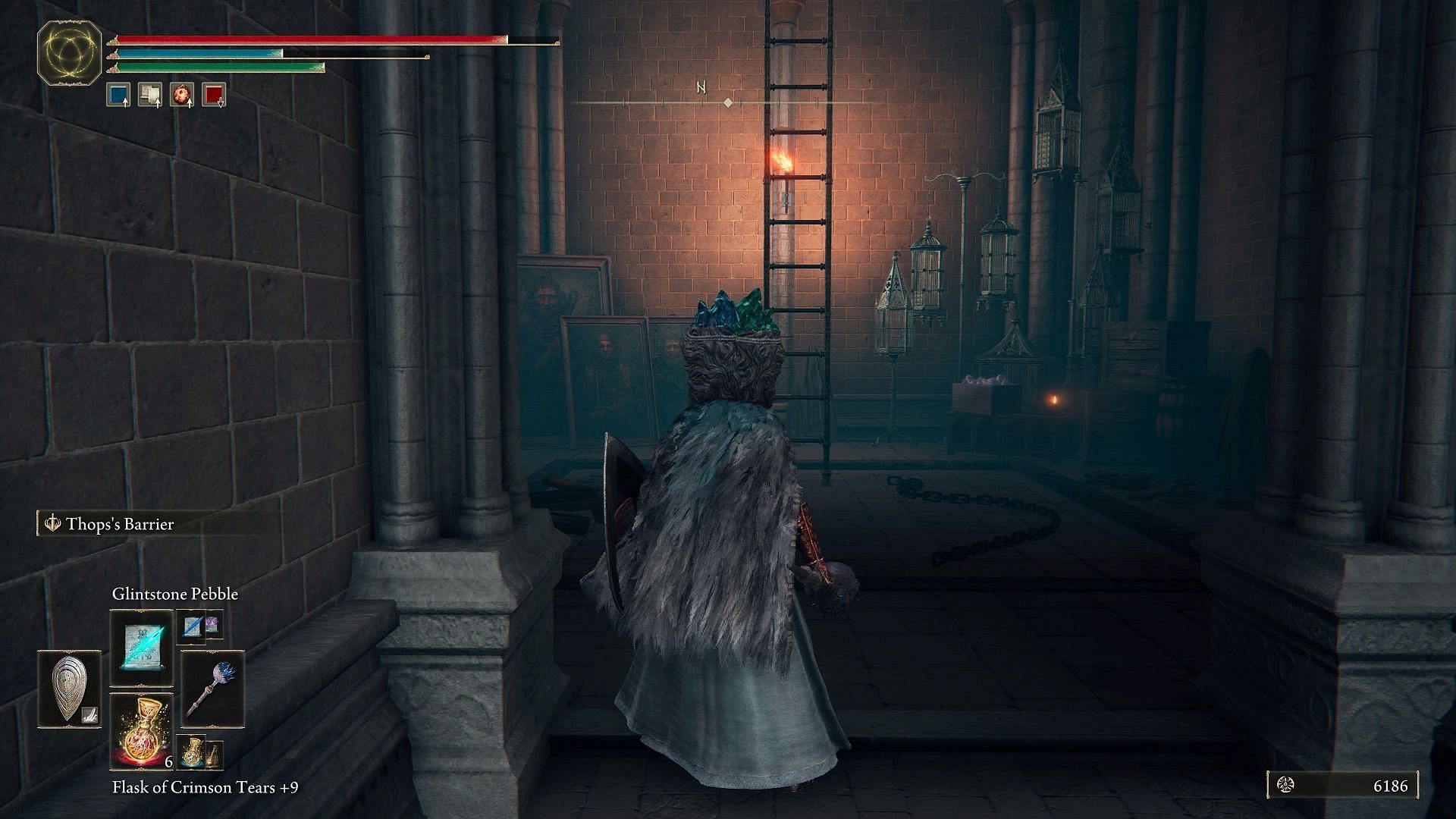 Use the ladder to reach the top (Image via FromSoftware)