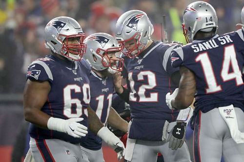 #12 Tom Brady and guard #69 Shaq Mason, reuniting in Tampa Bay