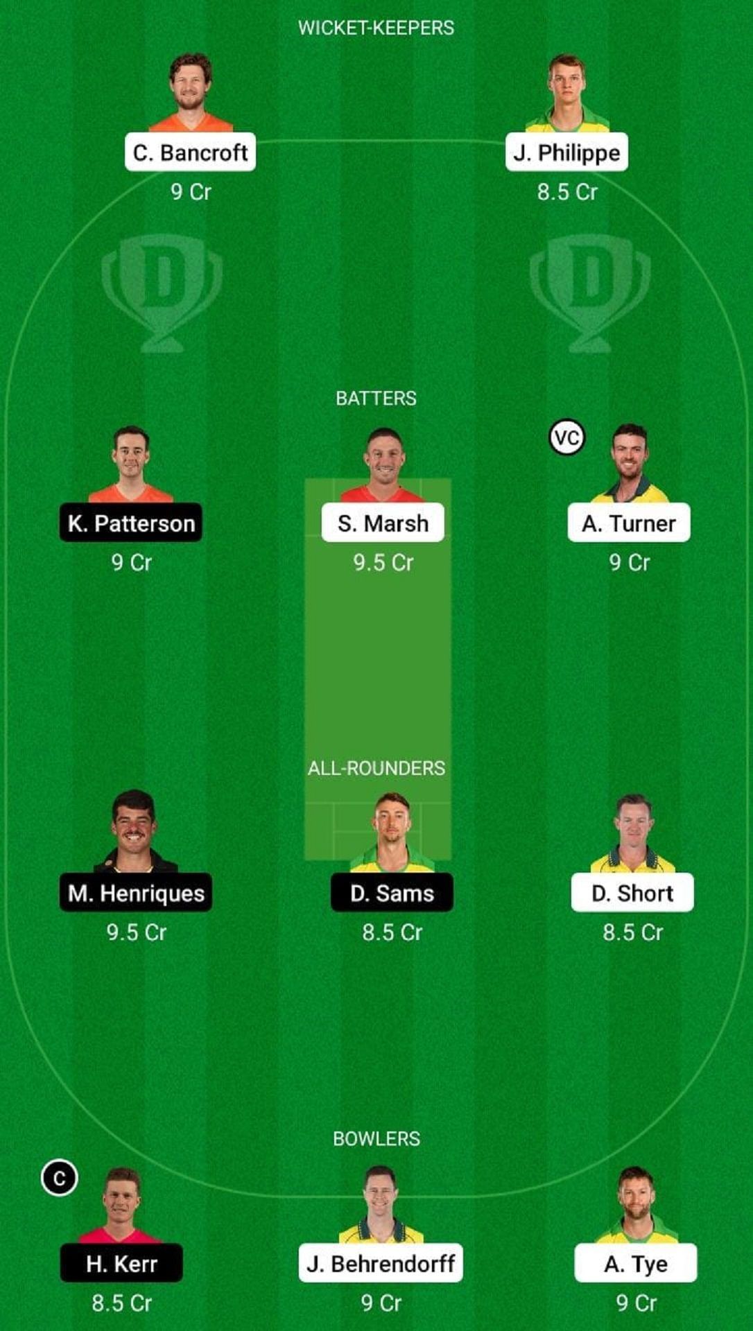 WAU vs NSW Dream11 Fantasy Suggestion #2