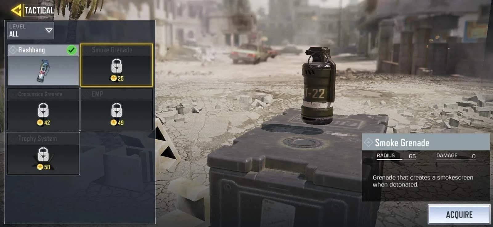 The Smoke Grenade will conceal movement (Image via Activision)