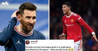 "GOAT goalscorer" - Fans engage in Cristiano Ronaldo vs Lionel Messi debates after Manchester United star's hat-trick against Tottenham