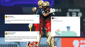 "Only RCB can make this interesting!" - Fans troll the Royal Challengers for taking game to the last over against KKR in IPL 2022