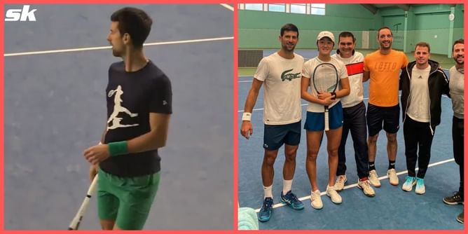 Watch: Novak Djokovic trains at Tipsarevic Tennis Academy in Belgrade