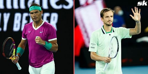 Rafael Nadal (L) and Daniil Medvedev are the leading title contenders at the Indian Wells Masters.