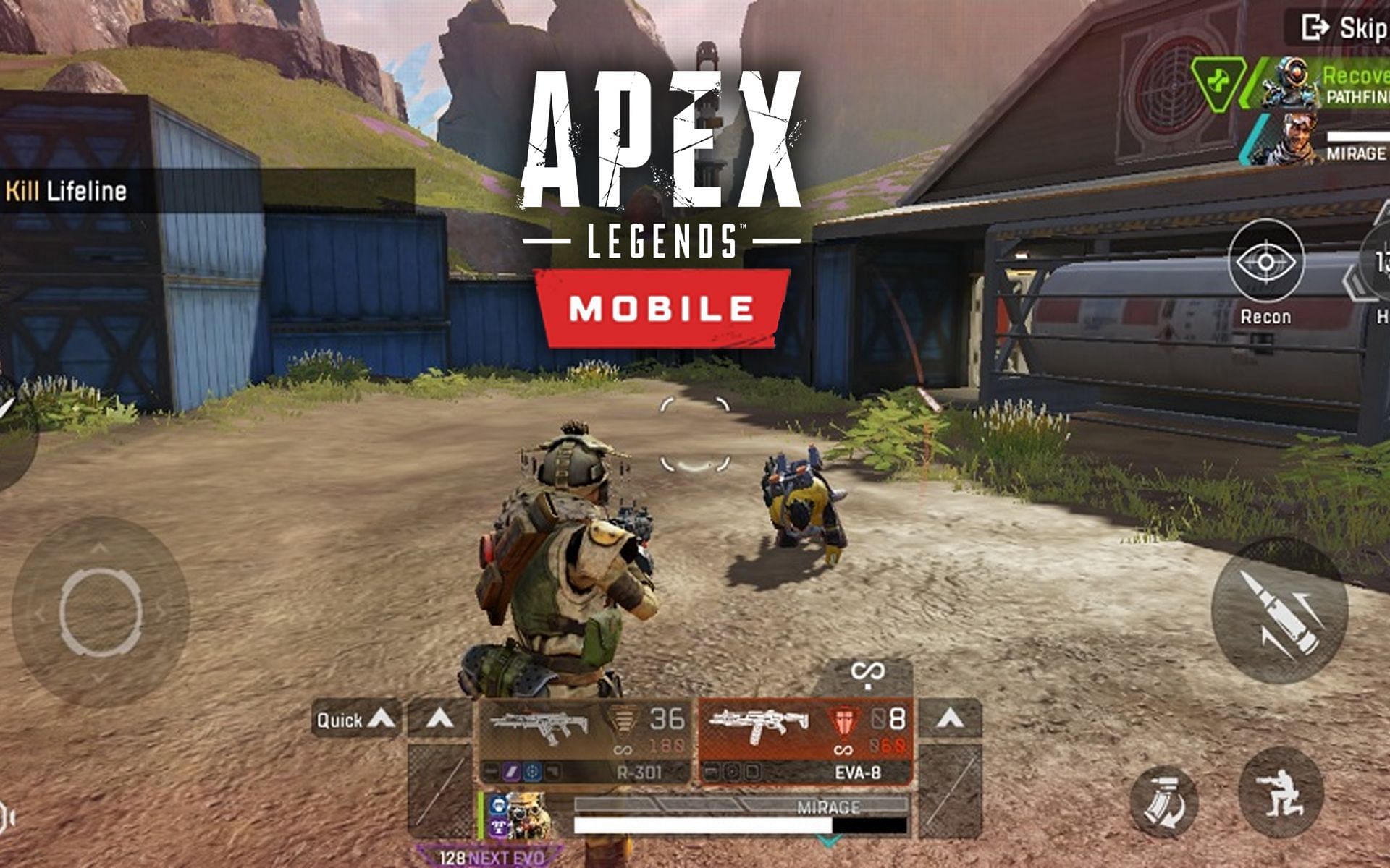 Choosing guns with high DPS to get more kills in Apex Legends Mobile (image via Sportskeeda)