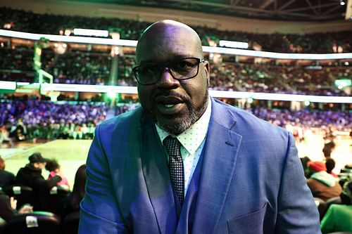 Shaquille O'Neal at the 2022 NBA All-Star - AT&T Slam Dunk Contest.'