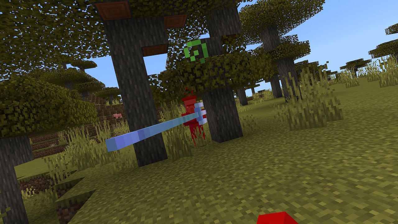 Attacking witches from range is the most effective way of dealing with them (Image via Minecraft)
