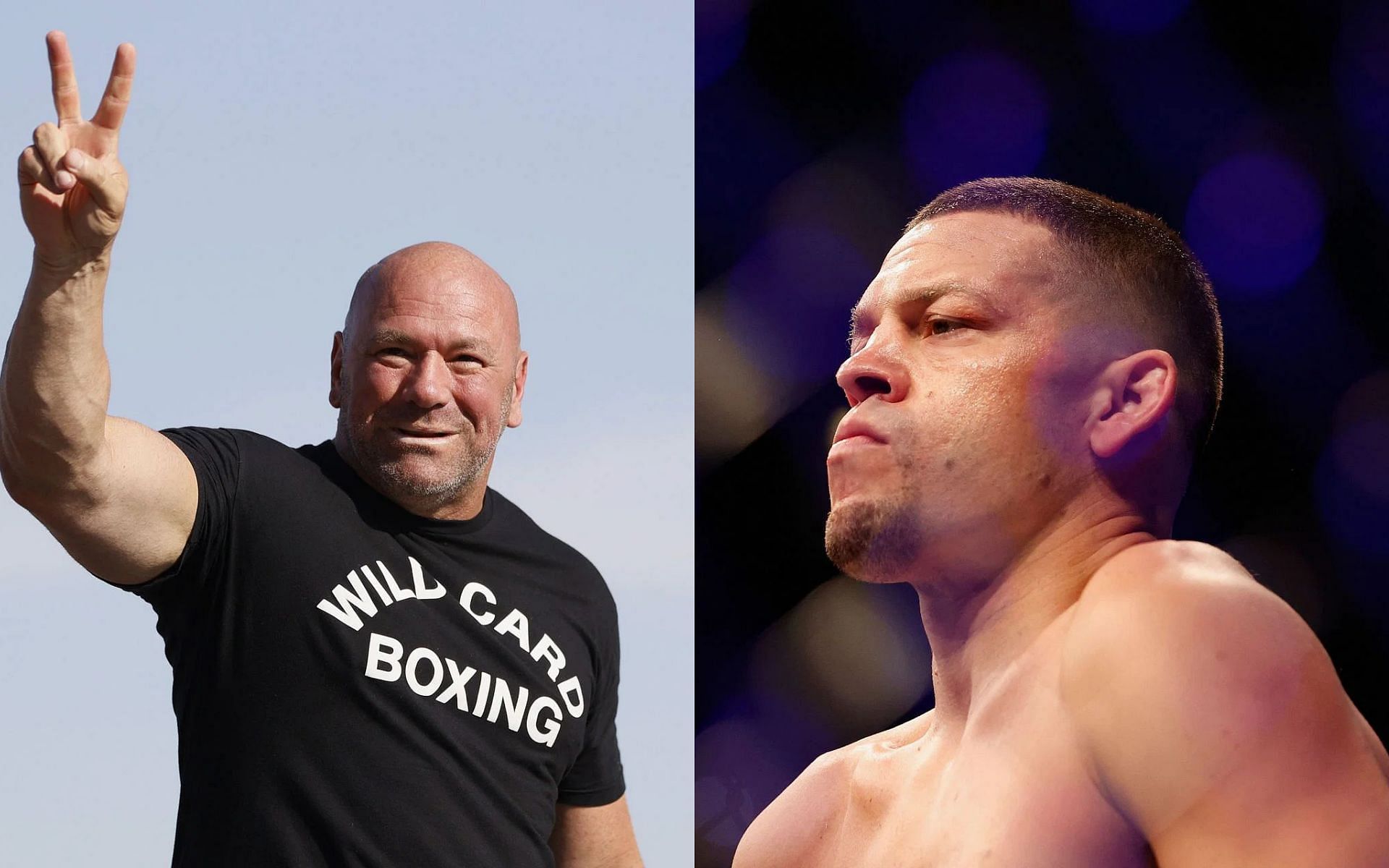 Dana White (Left) and Nate Diaz (Right) (Images courtesy of Getty)