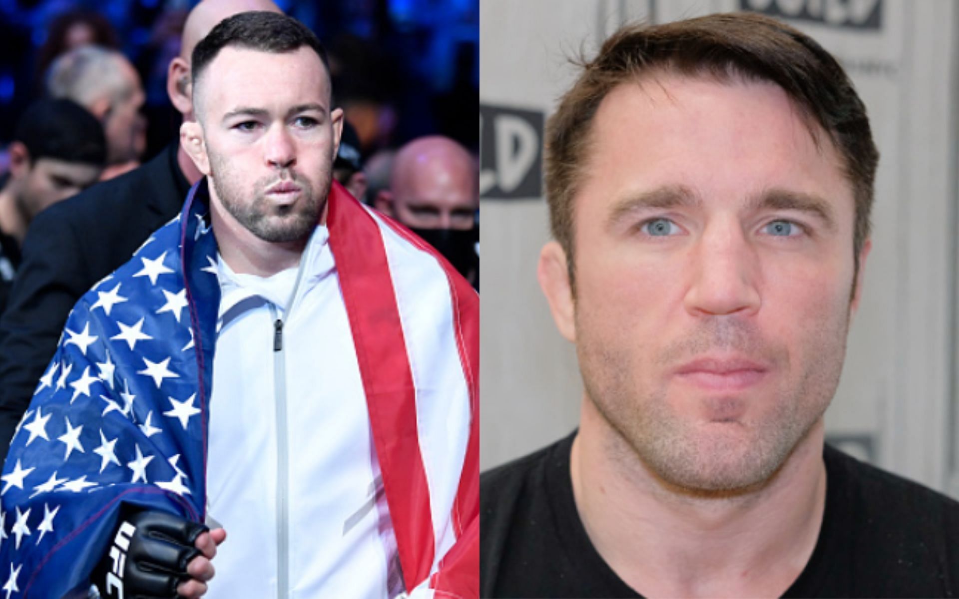 Colby Covington (left); Chael Sonnen (right)