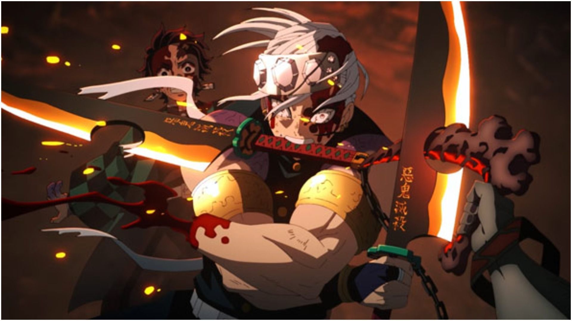 Tengen Uzui, as seen in the anime (Image via Ufotable)