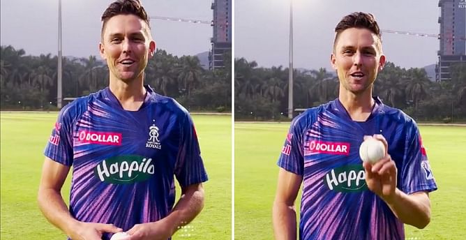 [Watch] "Boult is here" - New Zealand pacer joins Rajasthan Royals training ahead of IPL 2022