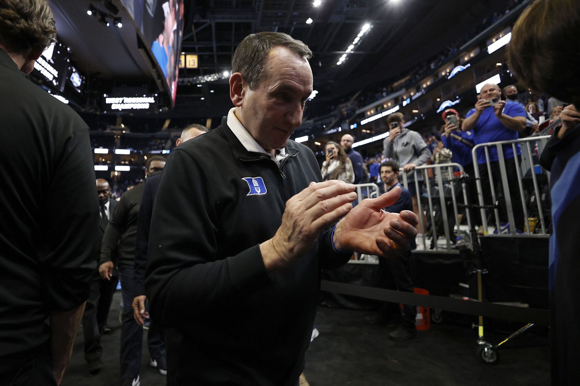 Mike Krzyzewski thinks it is cool that the two rival schools get to face one another.