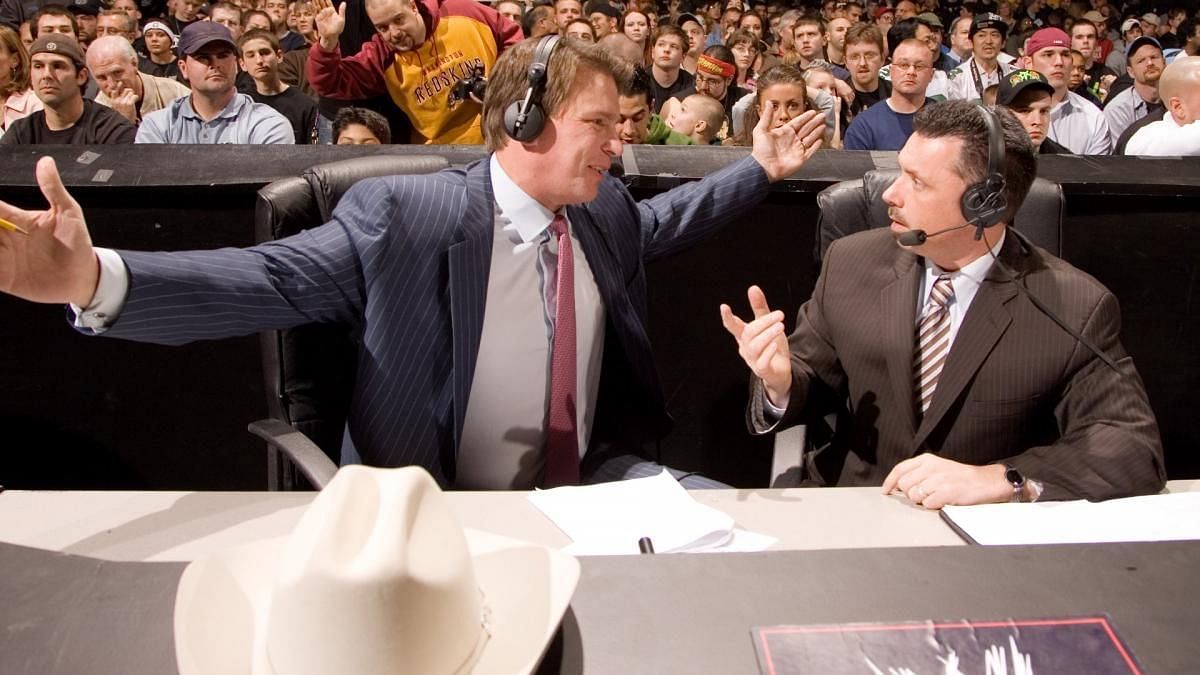 WWE Hall of Famer JBL on commentary with Michael Cole