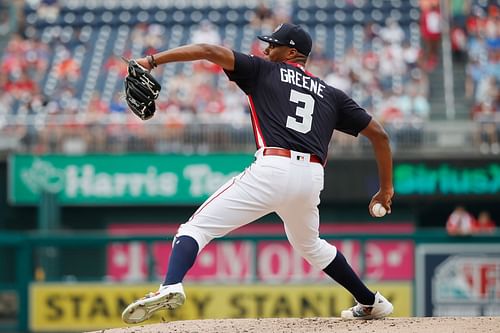 Hunter Greene throwing his signature fastball