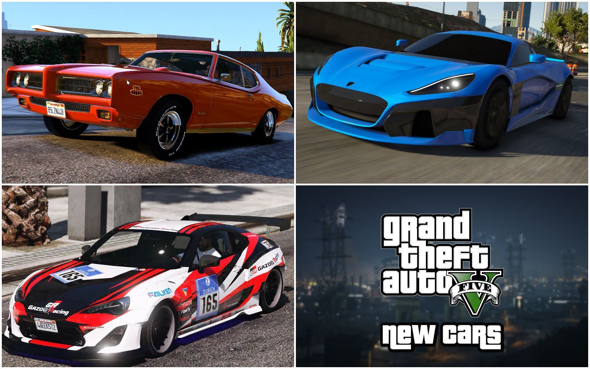 This might be how the new cars will appear in-game (Images via GTA5-Mods.com)
