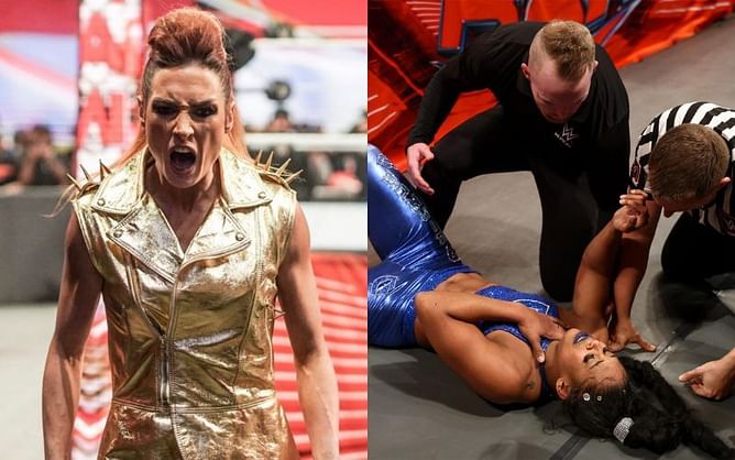 WWE Superstar Becky Lynch reacts to facing Bianca Belair's replacement in main event