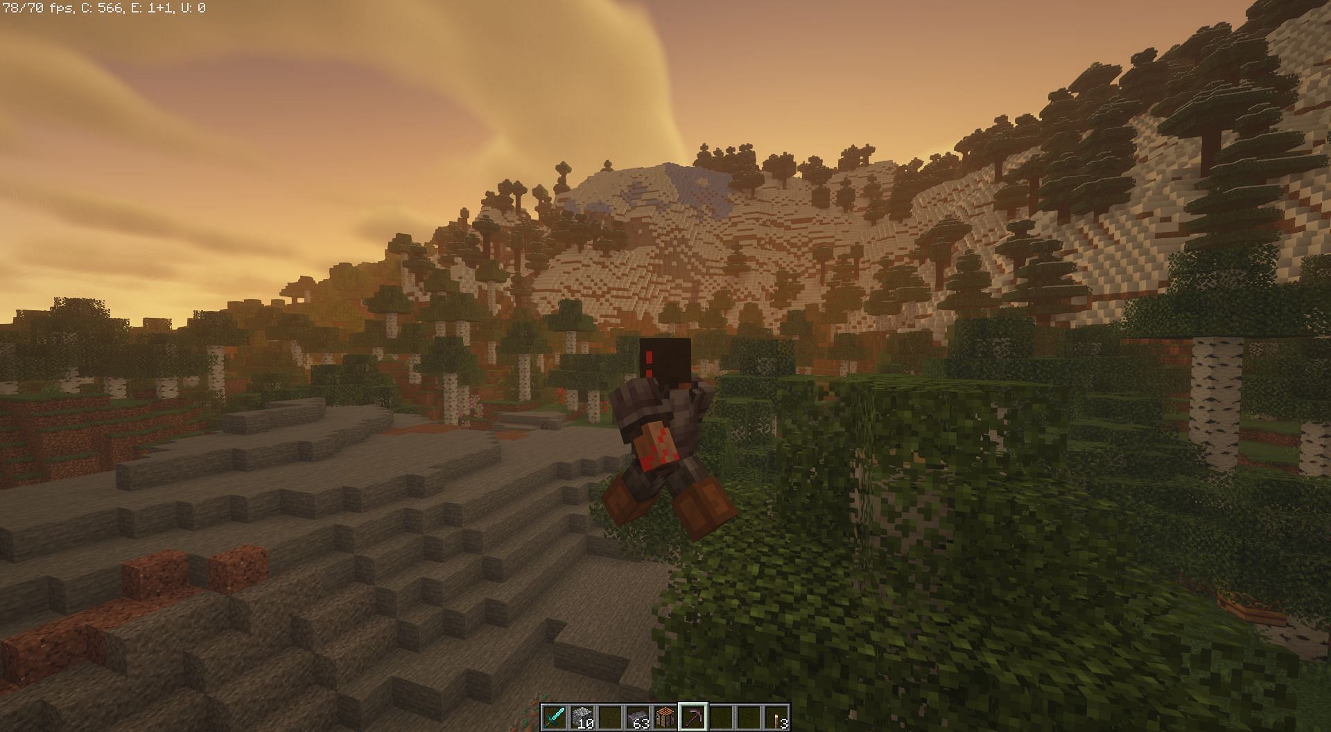 Always point to the correct direction before jumping (Image via Minecraft)
