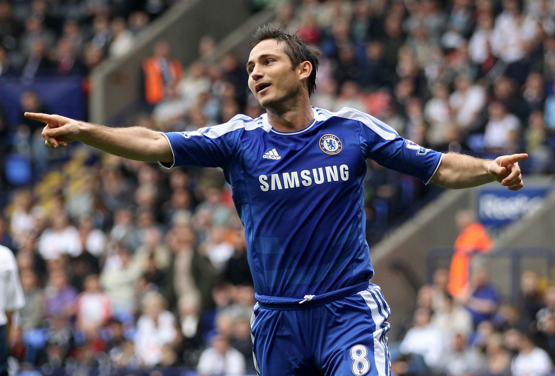 Bolton Wanderers v Chelsea - Lampard celebrates after scoring