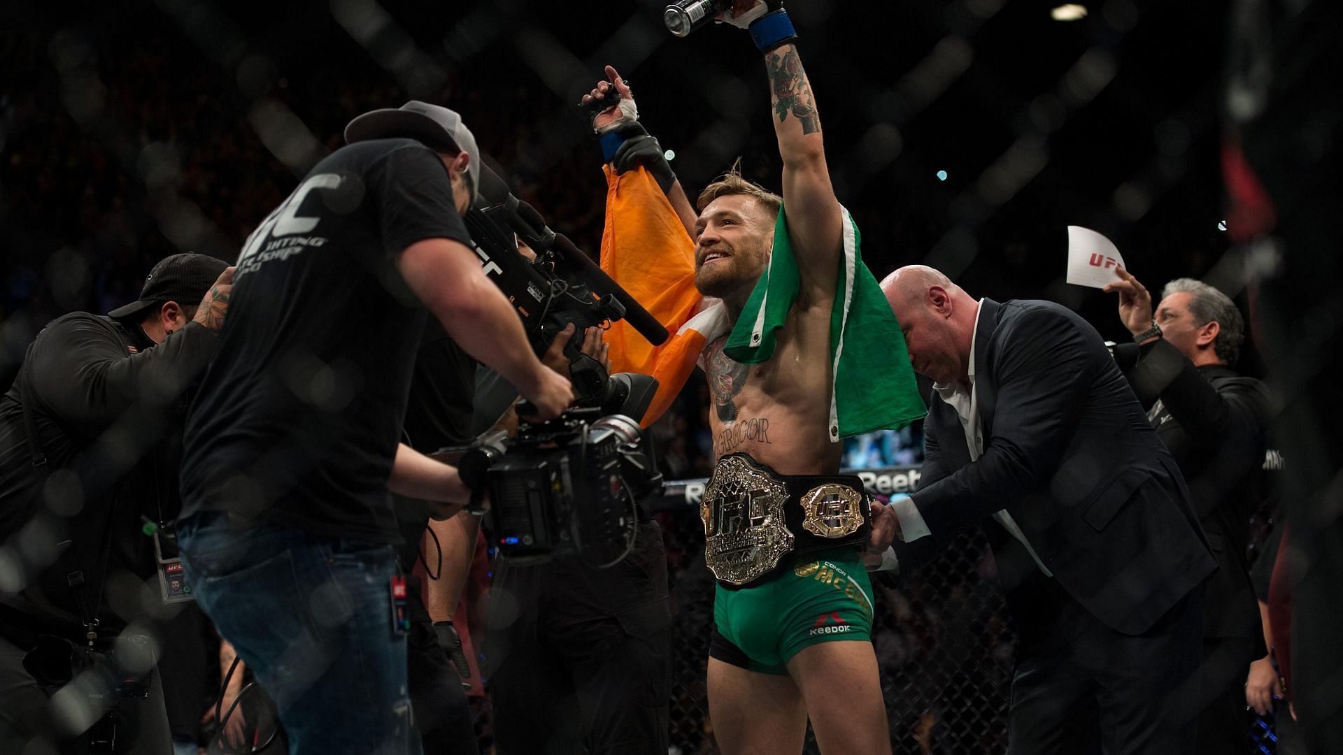 Conor McGregor wins the UFC featherweight title (Image courtesy of ufc.com)